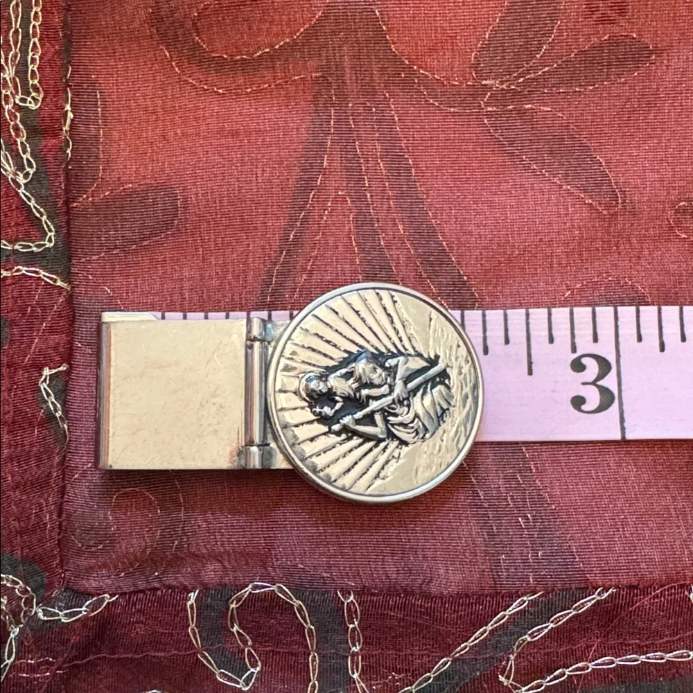 Swank Silver -Tone St. Cristopher Money Clip